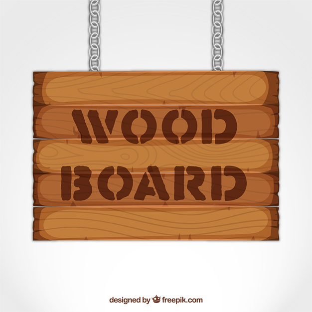 626x626 Wood Board Banner Vector Free Download