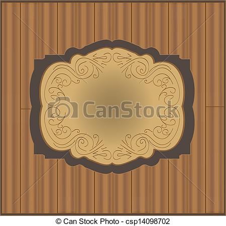 450x450 Wooden Banner Vector.
