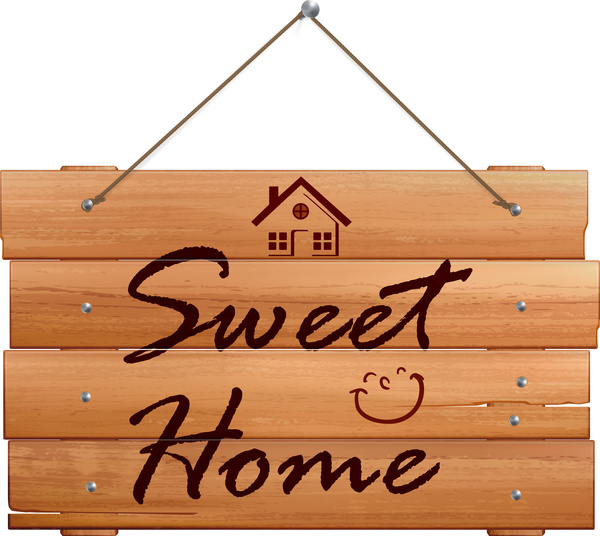 600x536 Wooden Home Banner Free Vector In Adobe Illustrator Ai ( .ai