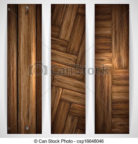 450x470 Wooden Texture Banner. Vector Illustration. Eps 10.