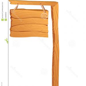 300x300 Stock Photos Wooden Sign Board Vector Illustration Isolated White