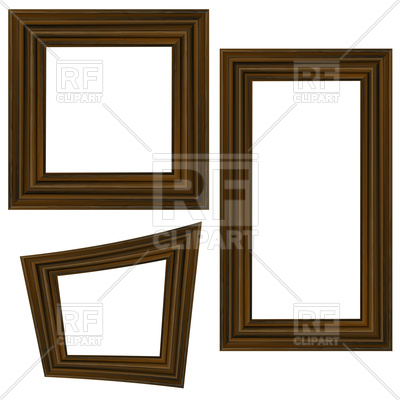 400x400 Set Of Wooden Frames Vector Image Vector Artwork Of Borders And