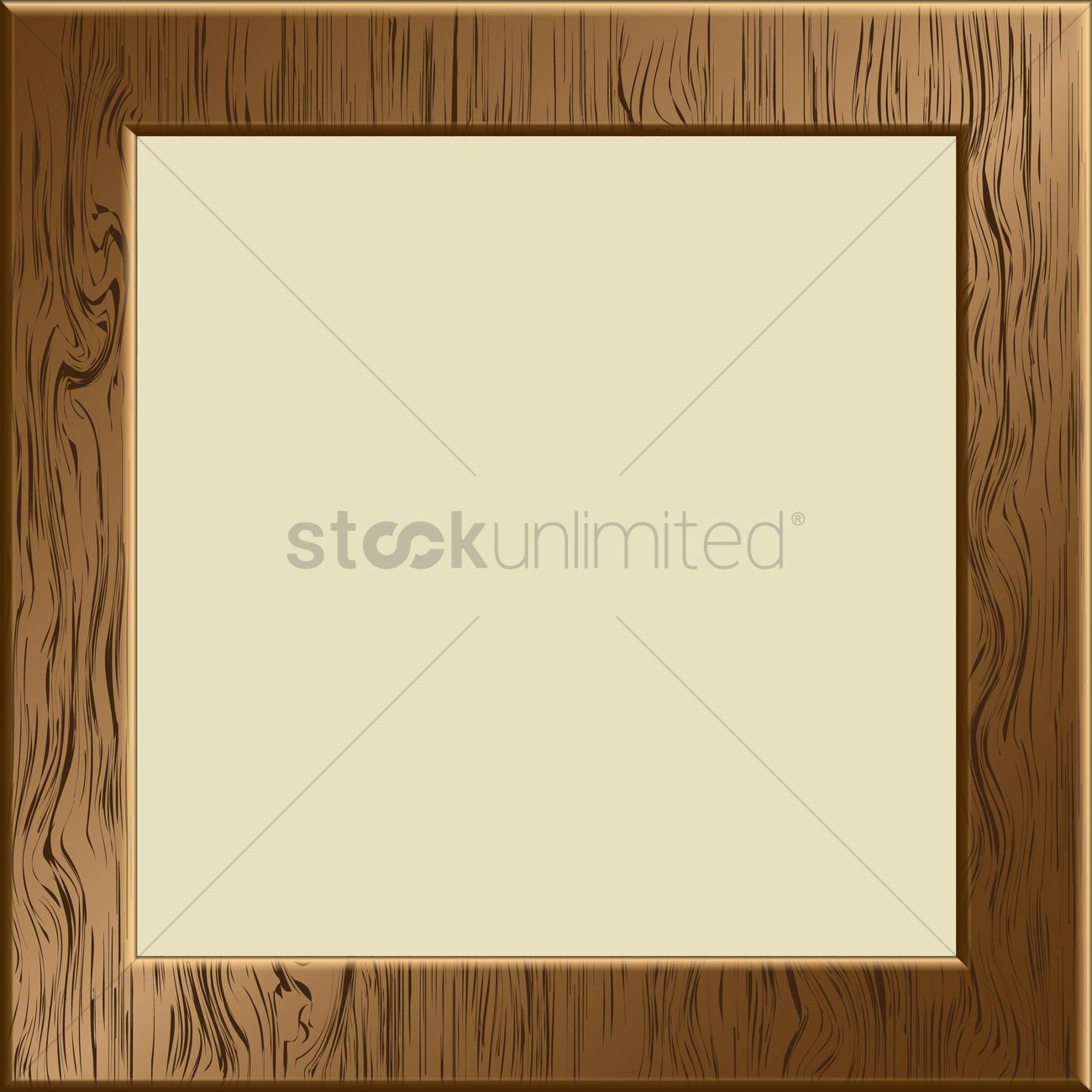 1300x1300 Wooden Frame Vector Image