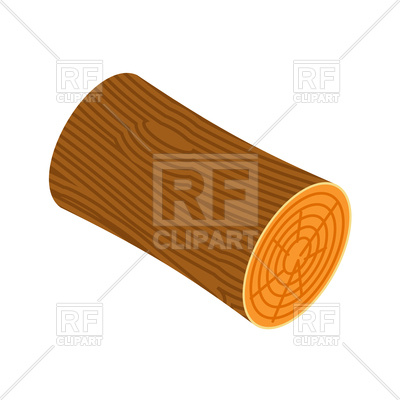 400x400 Wooden Log On White Background Vector Image Vector Artwork Of