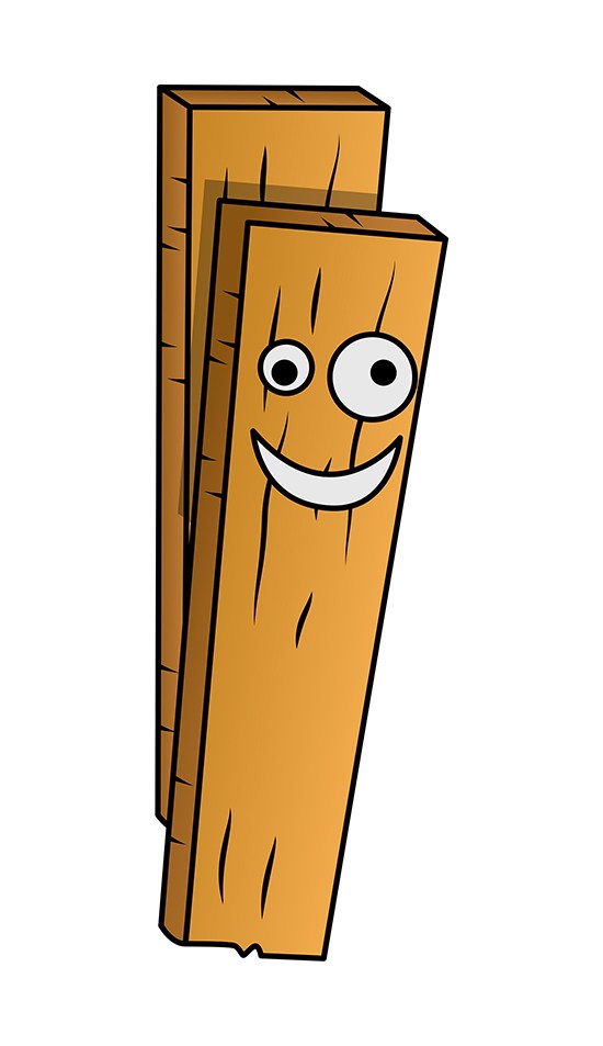 550x953 Download Free Cartoon Wood Plank Vector Illustration