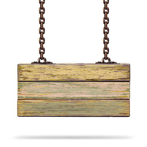 500x500 Vector Wooden Signs Design Elements 07 Vector Label Free Hanging