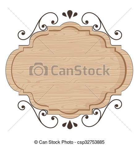 450x470 Blank Wood Sign Vector Design.