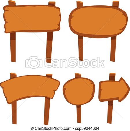 450x456 Wooden Sign Vector Collection Design, Wood Vector Collection Design.