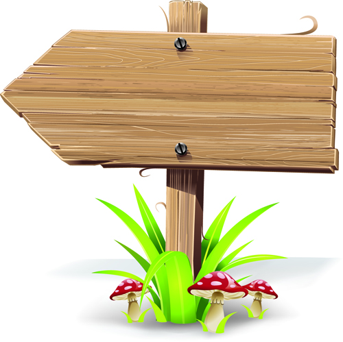 500x499 Hanging Wood Sign Vector Vector Wooden Signs Design Elements 05