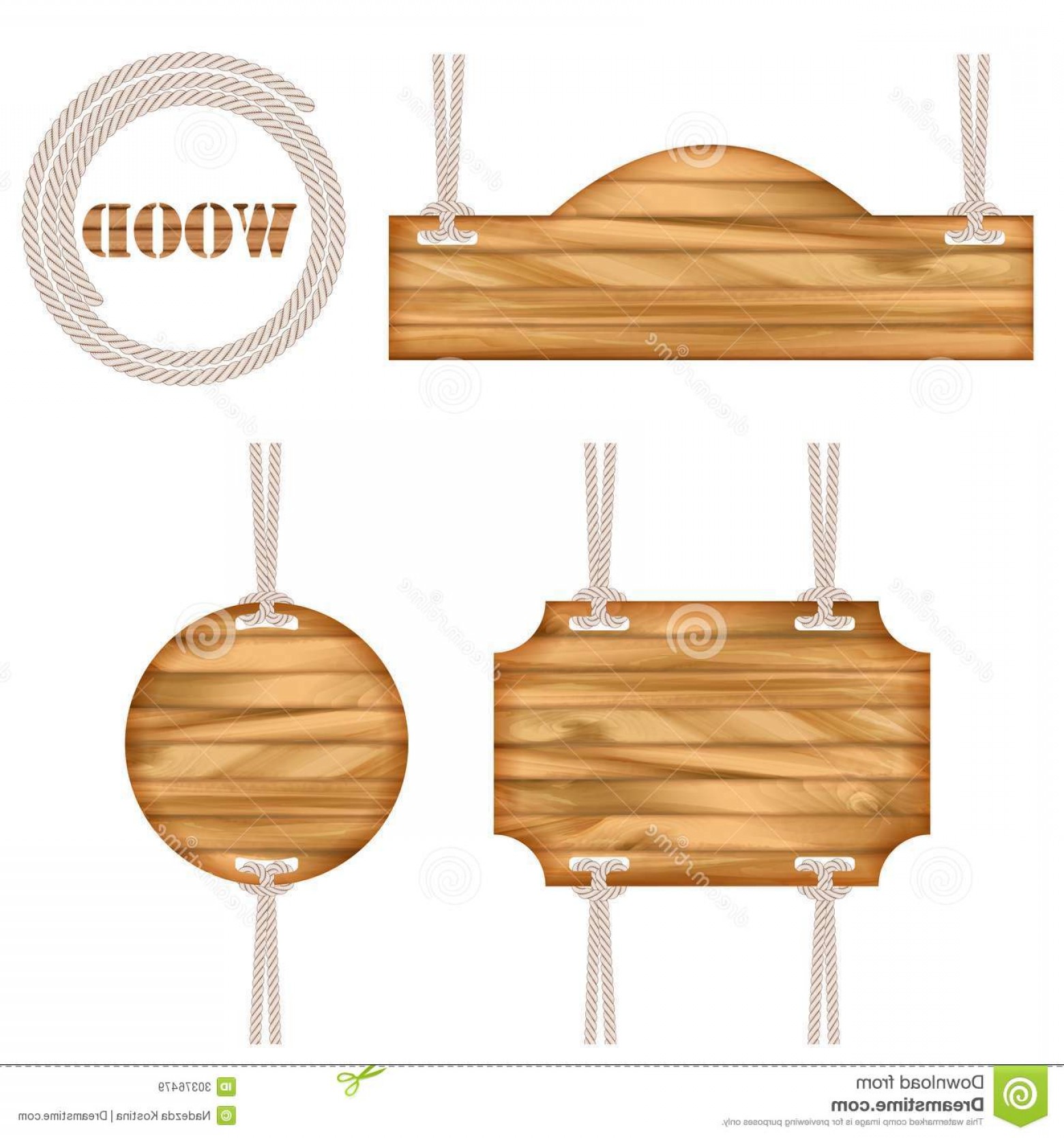 1560x1668 Royalty Free Stock Images Wood Vector Frame Rope Design Set