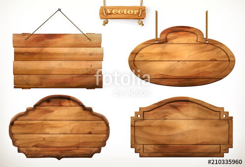 500x341 Wooden Board, Old Wood Vector Set Stock Image And Royalty Free