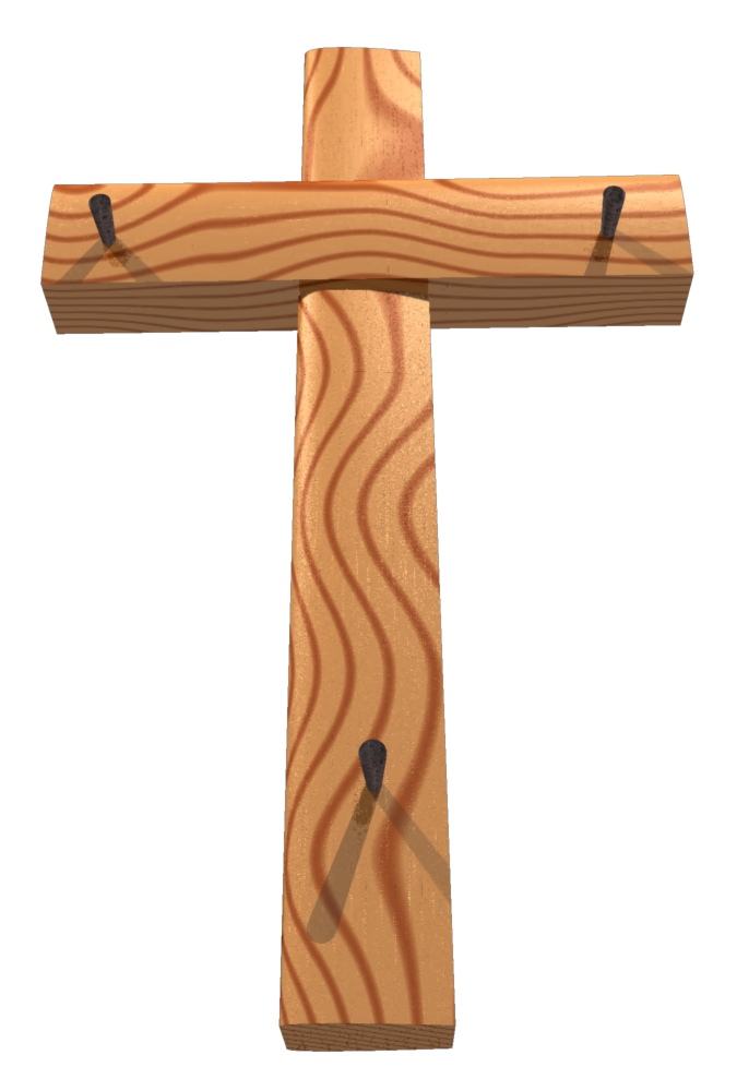 675x1000 Wood Cross Vector Clipart