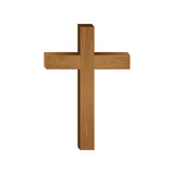 160x160 Black Silhouette Of Wooden Cross Vector Illustration Stock Image