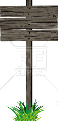 194x400 Old Blank Horizontal Empty Wooden Sign Vector Image Vector