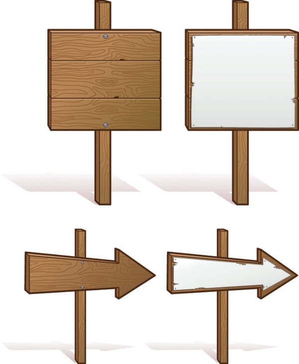 600x730 Wooden Sign Vector Material Free Vectors Ui Download