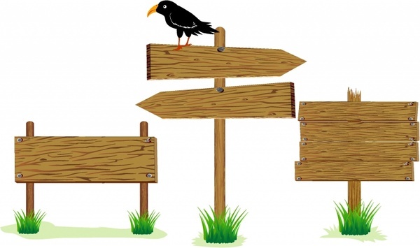 600x355 Cartoon Wooden Sign Free Vector Download (23,988 Free Vector) For
