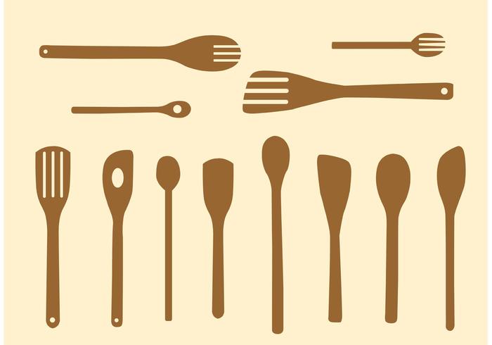 700x490 Simple Wooden Spoon Vectors