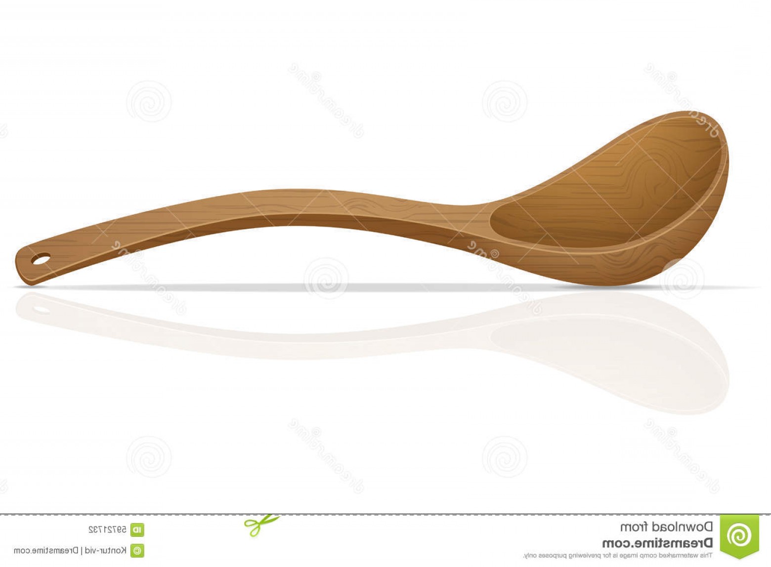 1560x1148 Stock Illustration Wooden Spoon Vector Illustration White