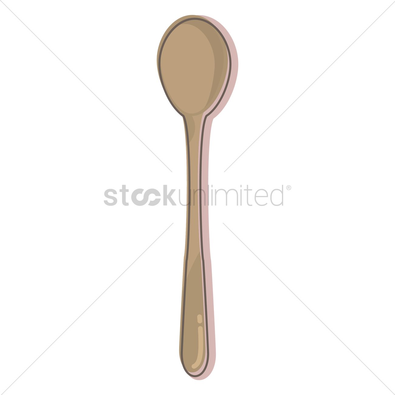 1300x1300 Wooden Spoon Vector Image