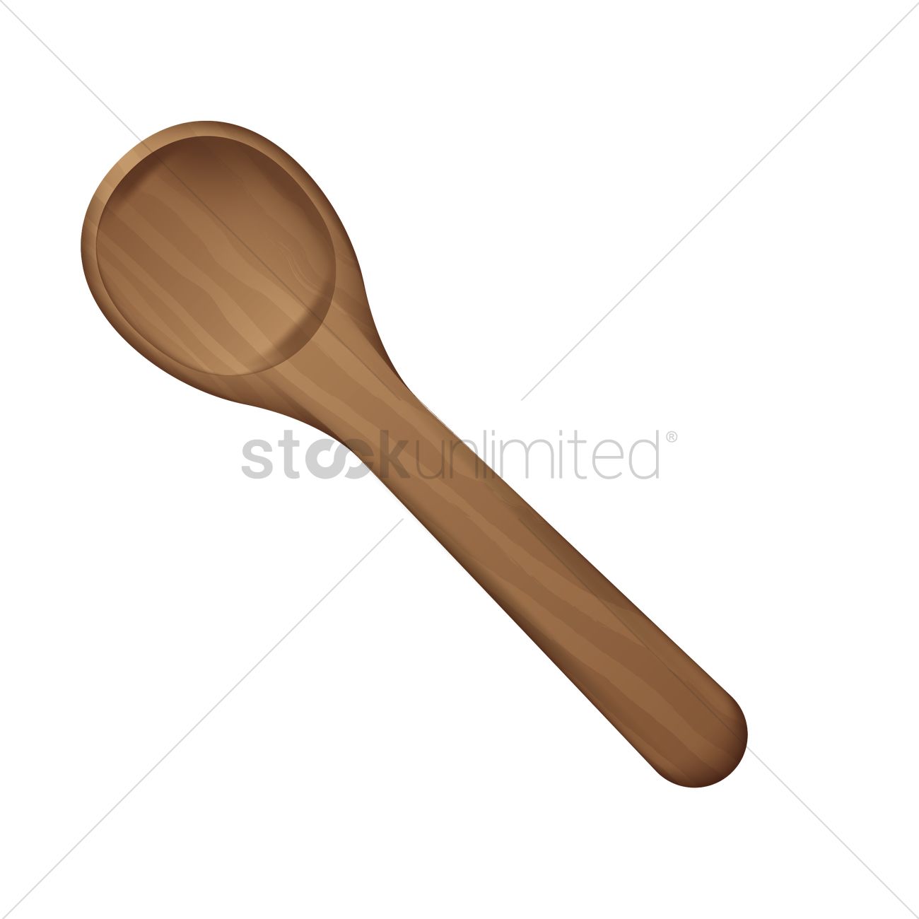 1300x1300 Wooden Spoon Vector Image