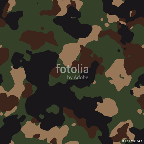 500x500 Seamless Green And Brown Classic Fashion Woodland Camo Pattern