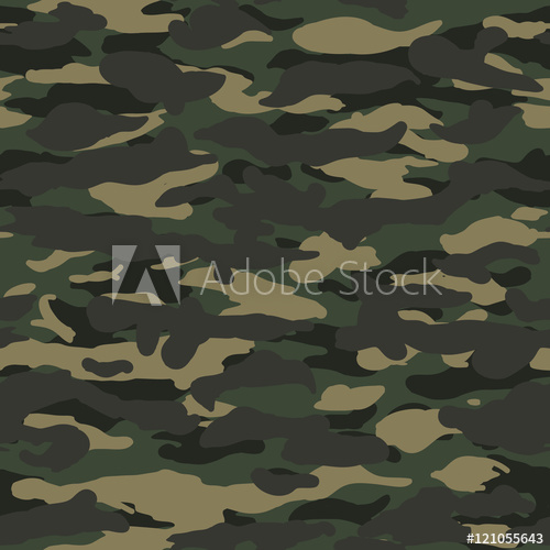 500x500 Seamless Wide Fashion Woodland Camo Pattern Vector