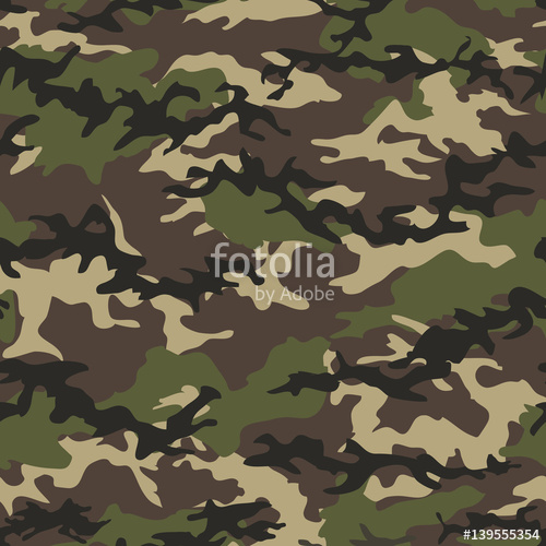 500x500 Camouflage Seamless Woodland Pattern Background. Military