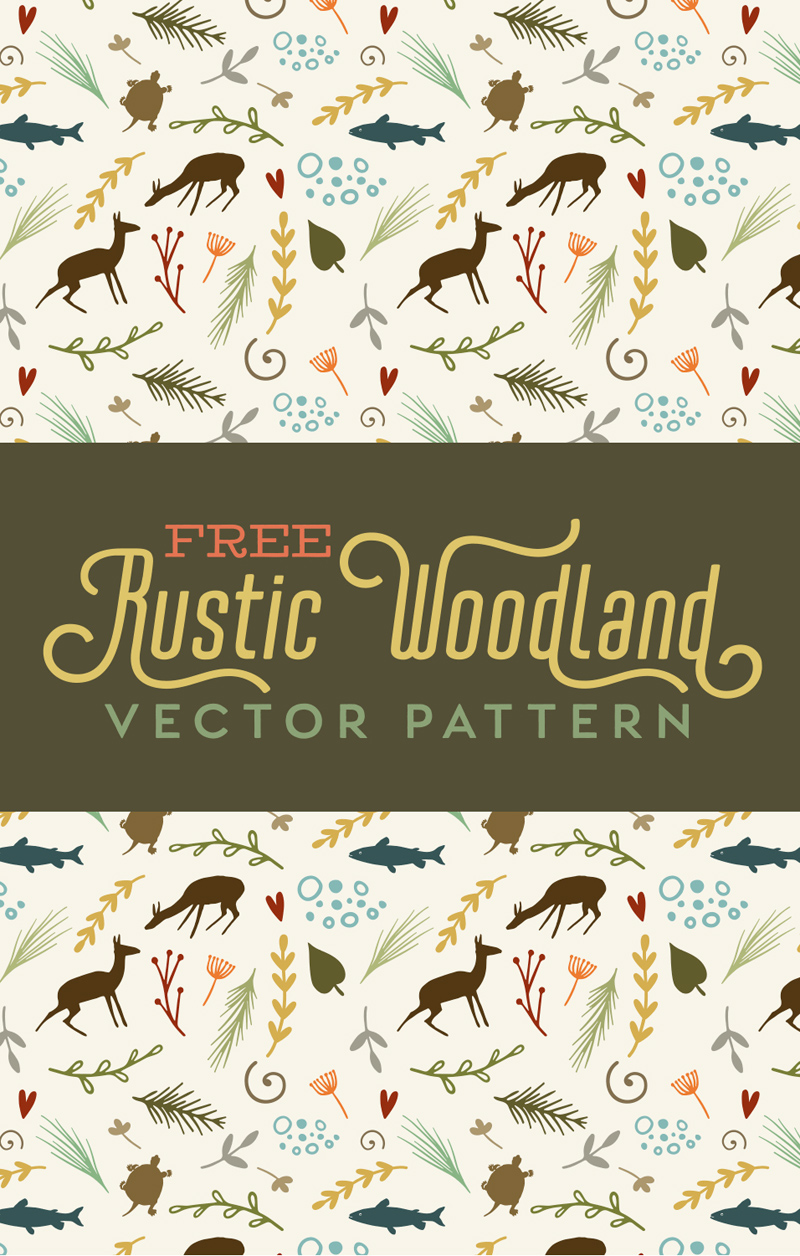 800x1256 Rustic Woodland Vector Pattern