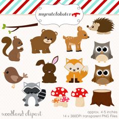 236x236 Adorable, Free Woodland Animals Clipart And Digital Papers By