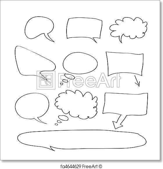 561x581 Free Art Print Of Word Bubble. Vector