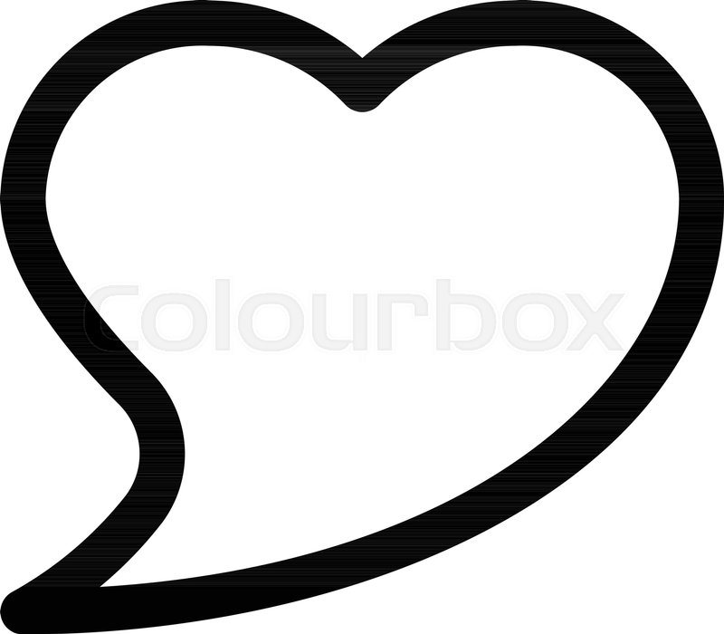 800x700 Heart Shape Speech Bubble Stock Vector Colourbox