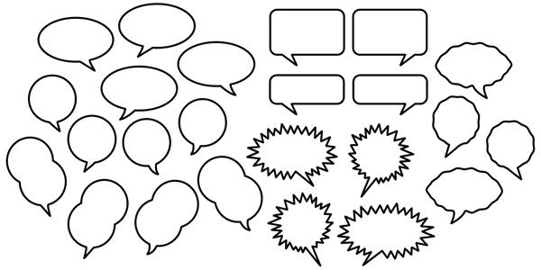 600x300 Speech Bubble Vector Ai