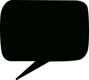298x267 Black Speech Bubble Clip Art