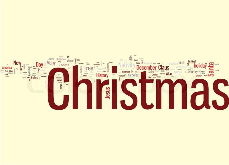 800x578 Christmas Word Cloud Stock Vector Colourbox