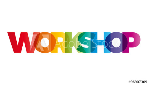 500x286 The Word Workshop. Vector Banner With The Text Colored Rainbow