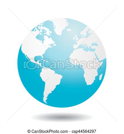 437x470 World Globe Vector.