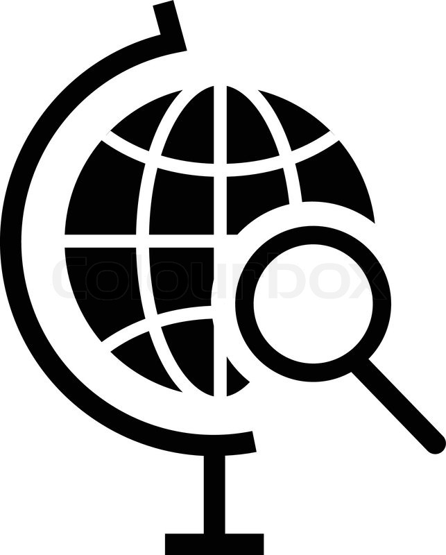 643x800 Vector Globe Search Icon Stock Vector Colourbox