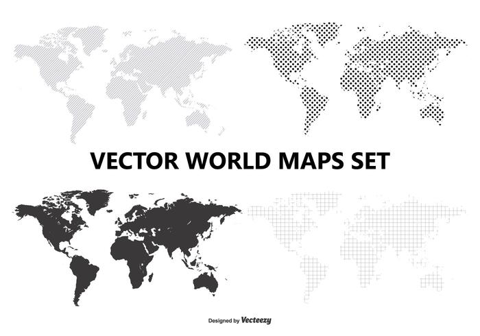700x490 Vector World Map Set