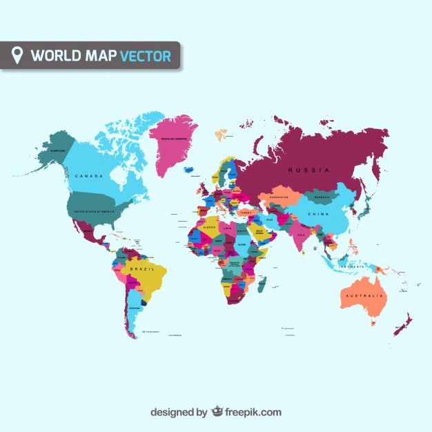 626x626 Free World Map Vector Collection Different Designs