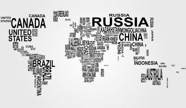 600x350 Free Vector World Map Countries In Word Cloud 123freevectors