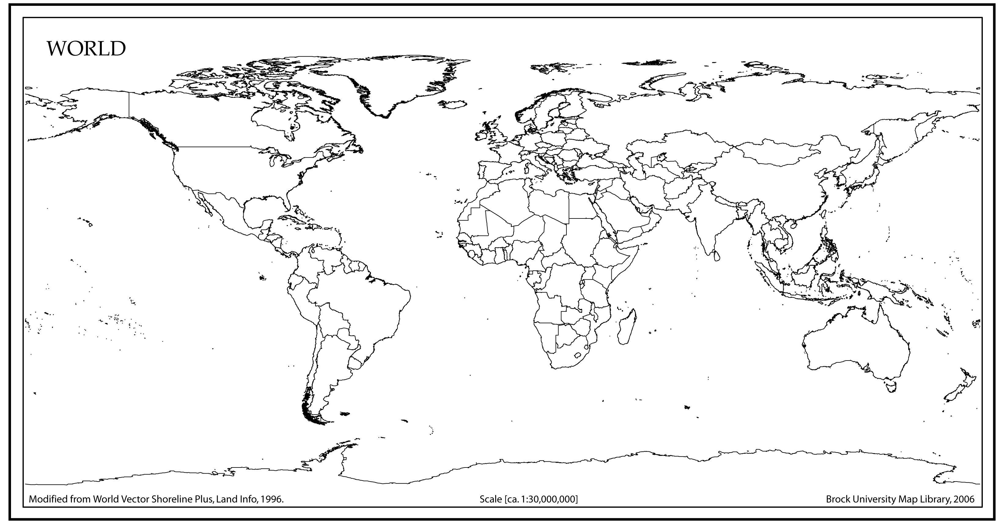 World Map Outline High Resolution Vector at GetDrawings | Free download