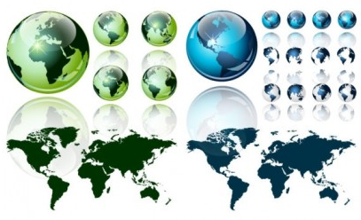 407x248 Crystal World Map Vector Ai,eps Format Free Vector Download