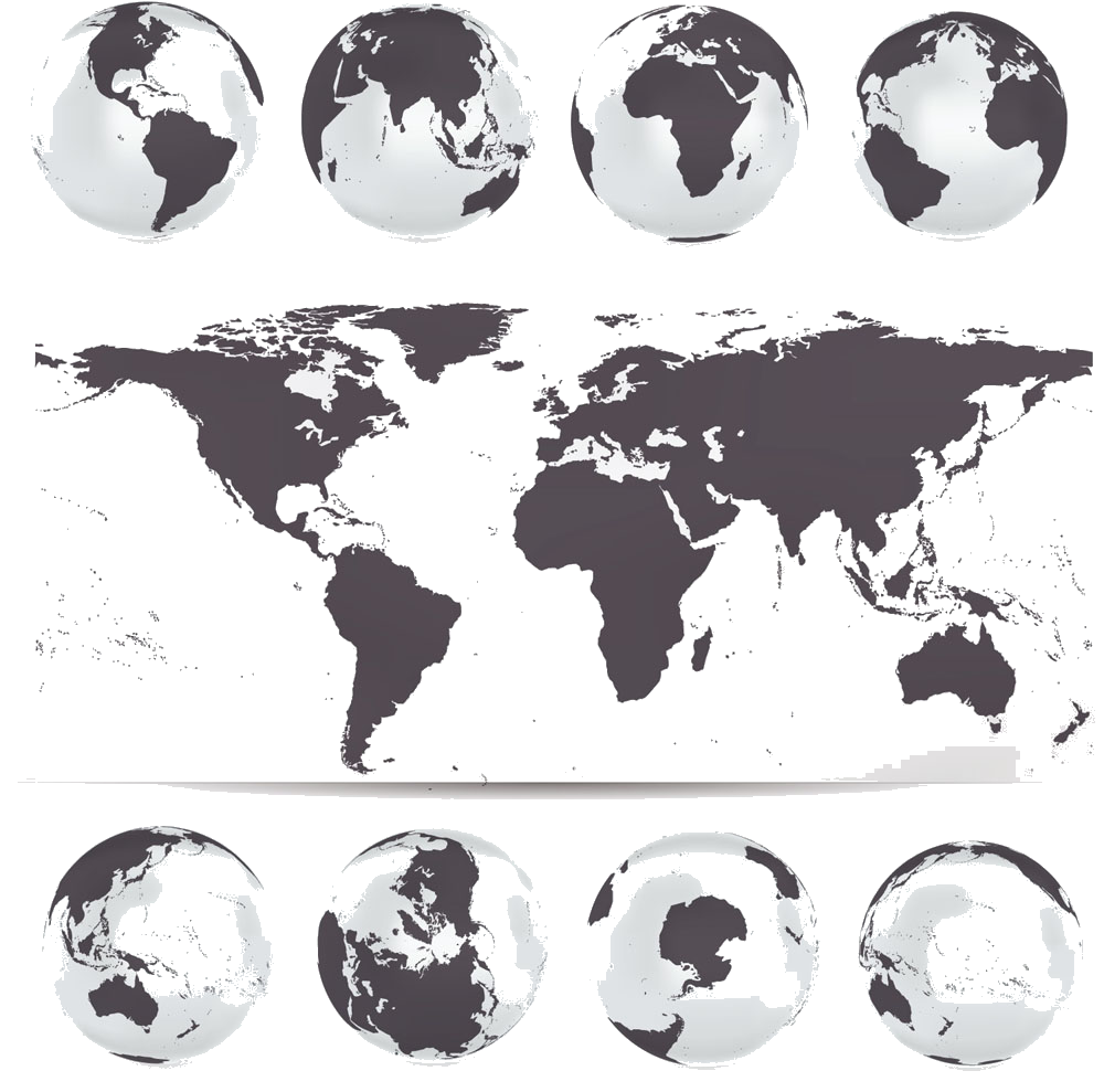 1000x989 Globe World Map Vector Map