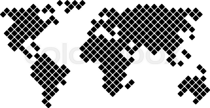 800x411 Pixel World Map, Vector Illustration For Your Design, Eps10
