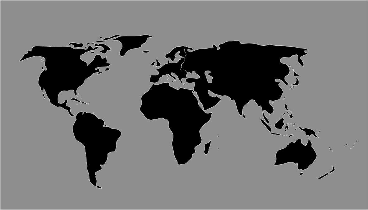 1182x675 World Map Black And White Vector