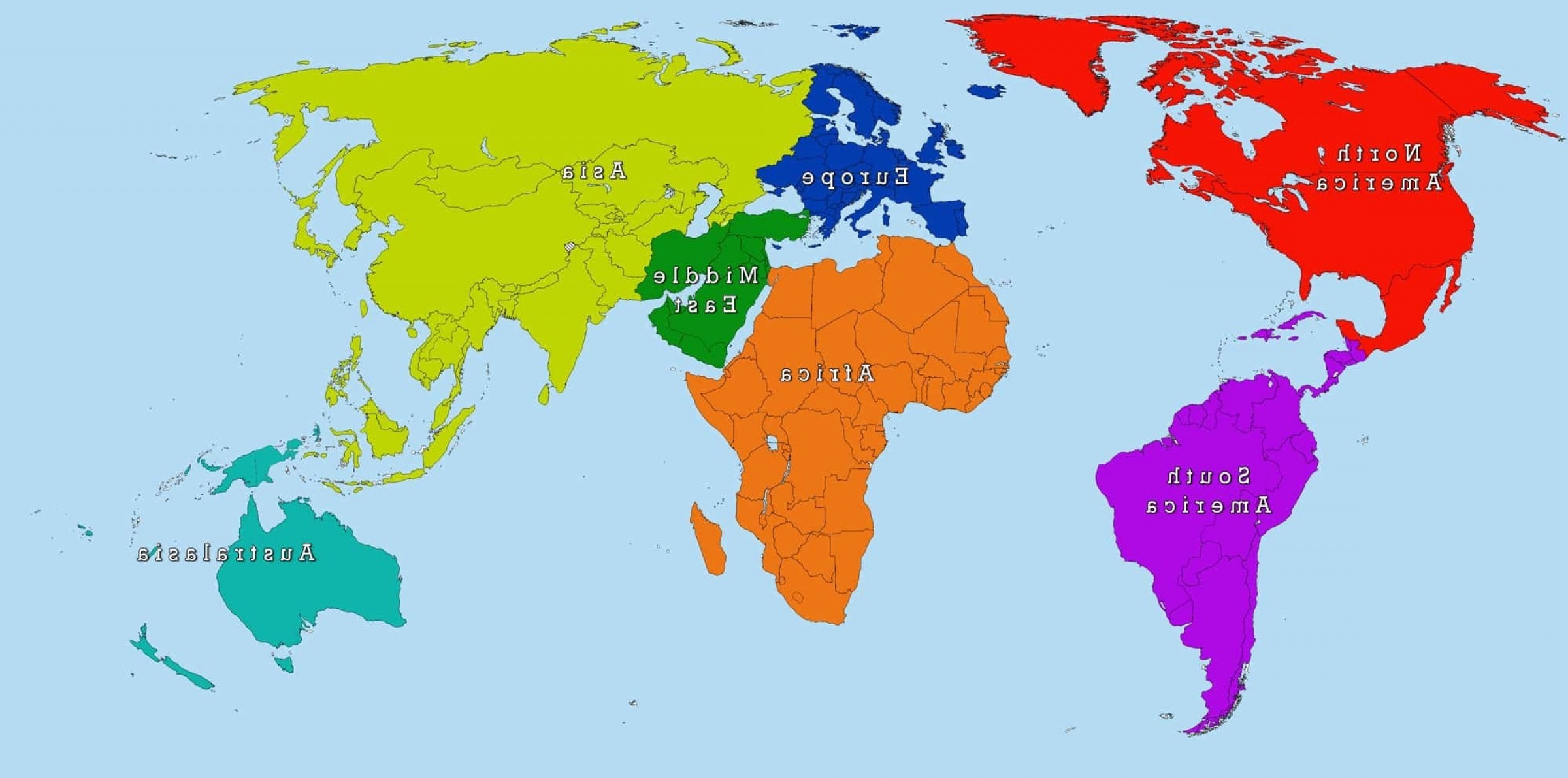 Map Of The World With Labeled Continents - United States Map