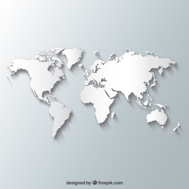 626x626 White World Map Vector Free Download