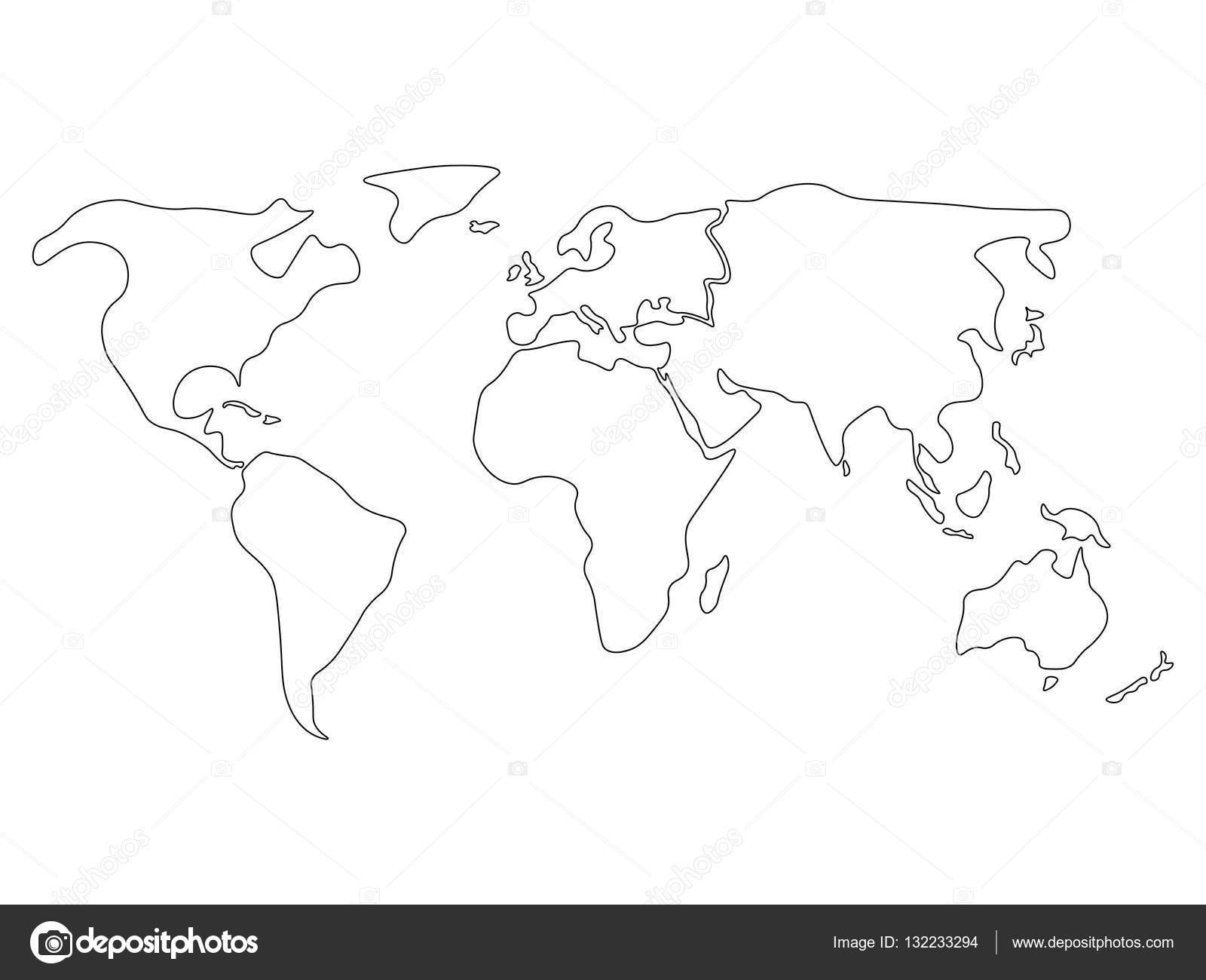 World Map Vector Outline at GetDrawings | Free download