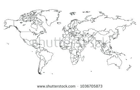 450x290 World Map Vector Template Best Of Outline The World Blank Outline