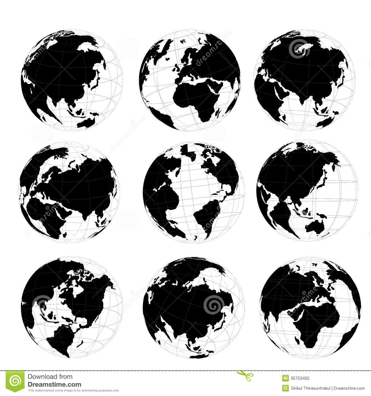 1300x1390 World Map Round Clip Library Stock